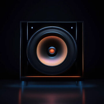 Music speaker speaker in old design on a beautiful wyb background