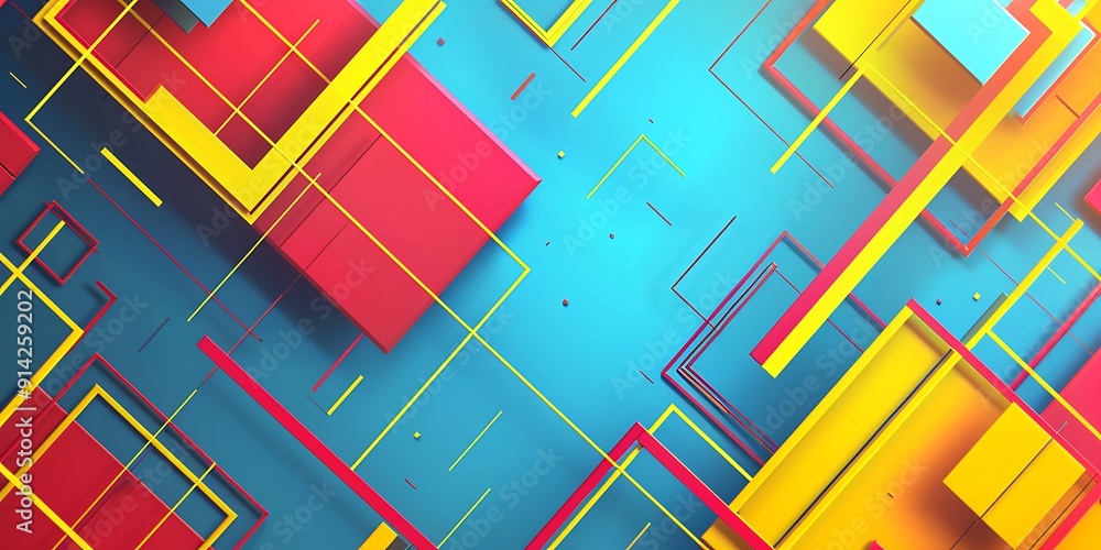 Poster abstract background with lines, squares and,background for presentation.