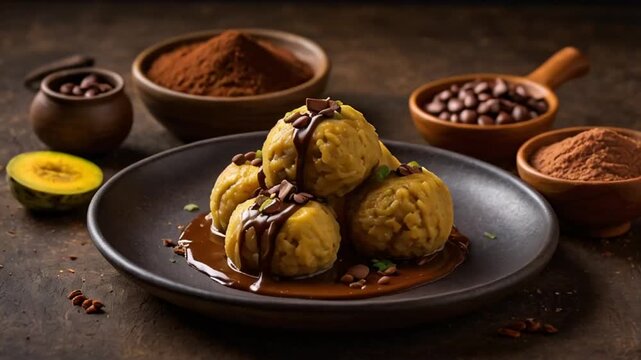 Rellenos de pl&aacute;tano, banana balls traditional food of Guatemala