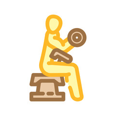 glute bridges fitness exercise leg color icon vector. glute bridges fitness exercise leg sign. isolated symbol illustration