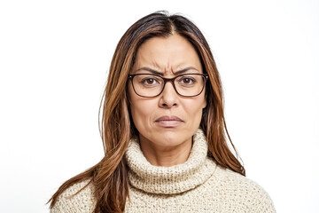 Obraz premium Woman in glasses looking skeptical