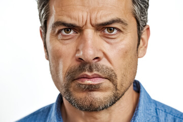 Fototapeta premium Portrait of a man with a serious expression