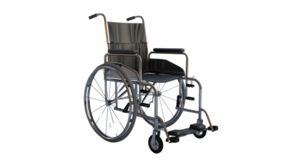 Wheel chair on transparent background 