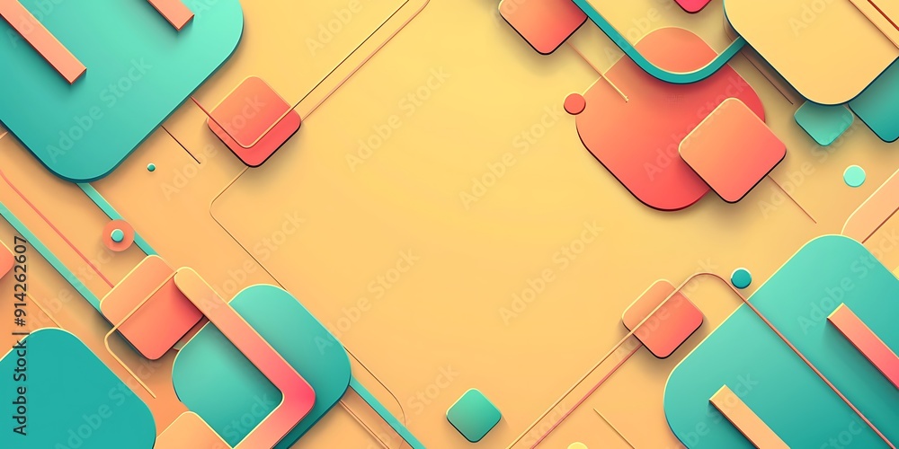 Poster abstract background with lines, squares and,background for presentation.