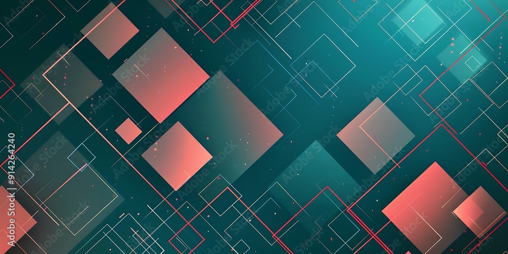 Poster abstract background with lines, squares and,background for presentation.