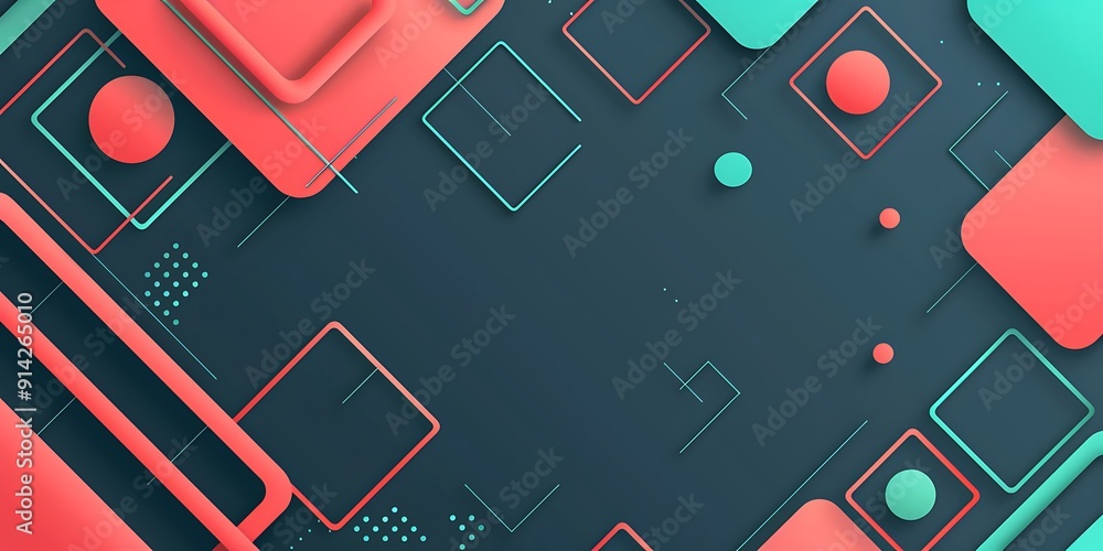 Poster abstract background with lines, squares and,background for presentation.