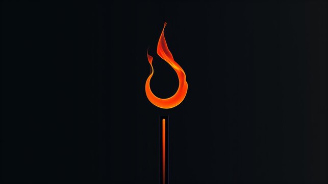 The image depicts a stylized flame, symbolizing the PyTorch machine learning library, representing its dynamic computation graph and flexibility.