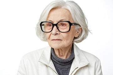 Fototapeta premium Portrait of a senior woman wearing glasses