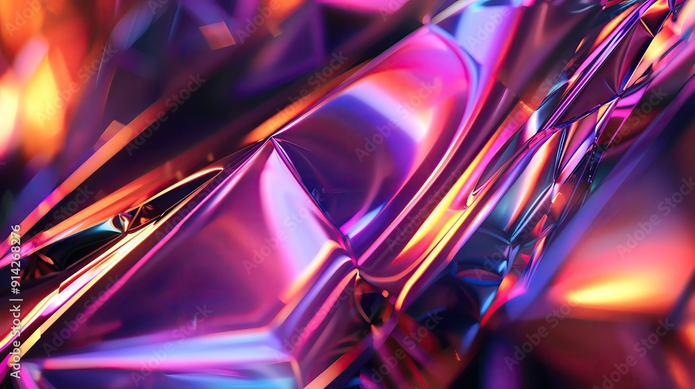 Aufkleber vibrant abstract background showcasing dynamic shapes and colors, perfect for modern design and arti