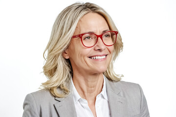 Fototapeta premium Confident Businesswoman with Glasses Looking Away