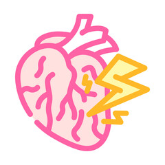 cardiovascular disease obesity overweight color icon vector. cardiovascular disease obesity overweight sign. isolated symbol illustration