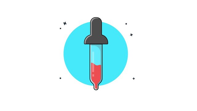 4k Color Dropper Animation Video