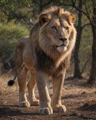 Majestic Lion in Natural Habitat
