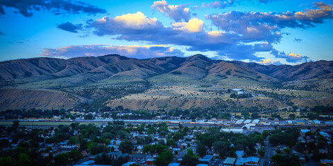 Pocatello City Sunrise Skyline Landscape over the Red Hill Observation Deck: The Beauty of the City...