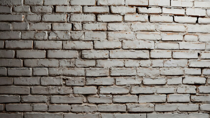 Fototapeta premium Restored White Brick Wall - Wall Texture Background