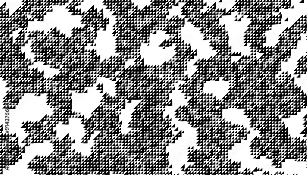 Poster monochrome abstract pattern. black and white pixel effect pattern. vector format illustration. fully