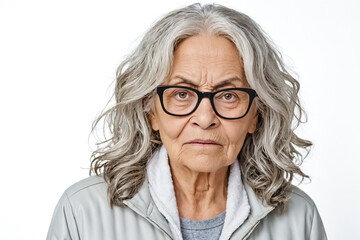 Fototapeta premium Senior Woman with Serious Expression