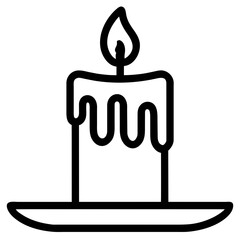 Elegant Candle Icon
