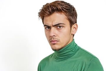 Fototapeta premium Young man with a serious expression