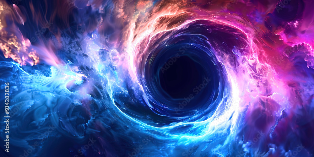 Aufkleber Abstract virtual background with circle