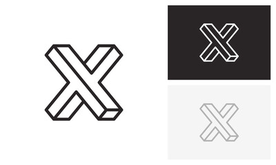 X logo, letter x, initial x logo design