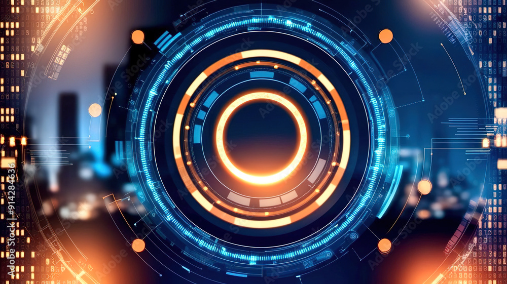 Poster Abstract virtual background with circle