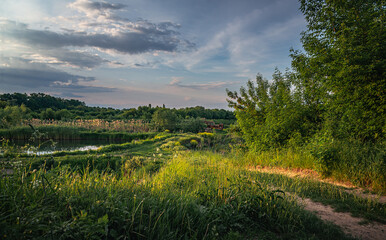 Fototapeta premium Sunrise on river