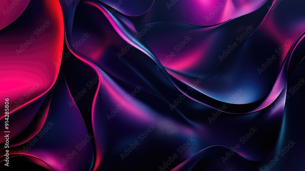 Poster abstract 3d background with interlocking shapes and dynamic lighting, futuristic and artistic design