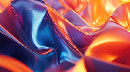 Fototapeta premium Abstract 3D background with interlocking shapes and dynamic lighting, futuristic and artistic design