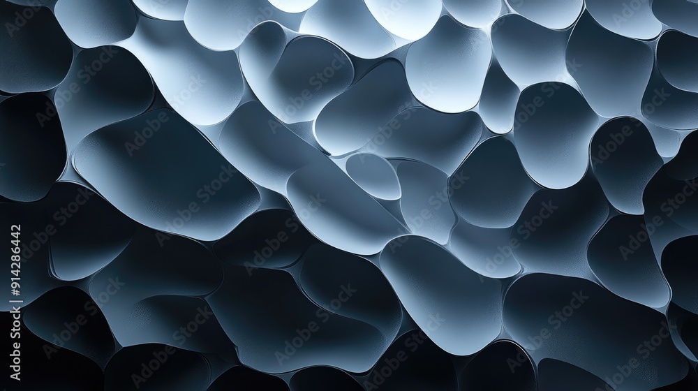 Aufkleber abstract 3d background with tessellated patterns and deep shadows, complex digital design