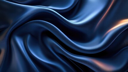 Obraz premium Dynamic 3D background with swirling fabric and light reflections, energetic textile design