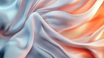 Obraz premium Dynamic 3D fabric background with twisted silk and light play, energetic textile art