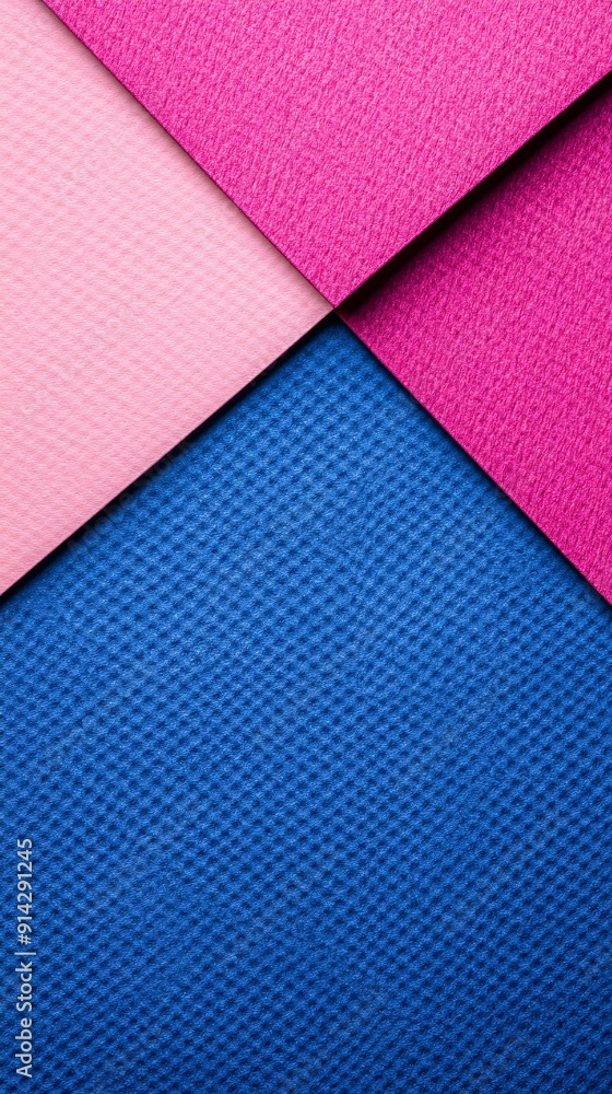 Poster flat lay composition of detailed geometric patterns in soft pastel colors arranged to form an abstra