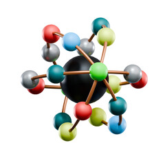 3D illustration of Bio Molecule. Biodiesel