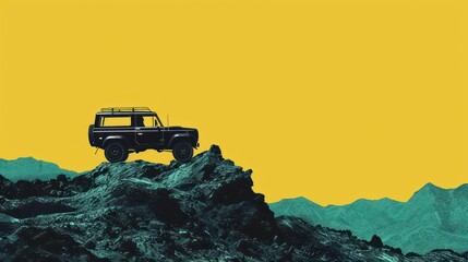 Off-Road Adventure in a Mountainous Landscape.