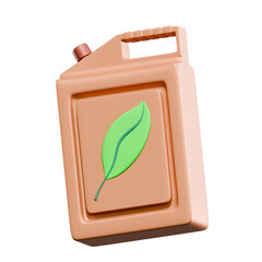 3D illustration of Bio Pack. Biodiesel