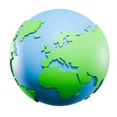 3D illustration of Earth. Biodiesel