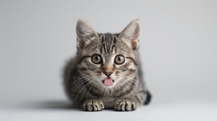 Obraz premium The playful striped kitten