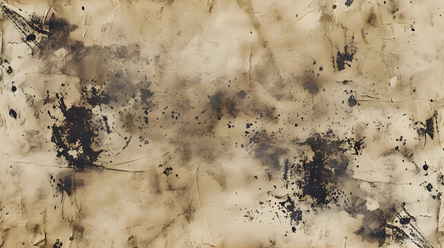 A dirty, smudged, and torn piece of paper with black ink stains