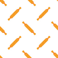 cartoon rolling pin seamless pattern
