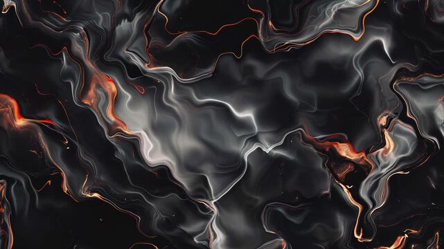Video animation of abstract artistic ink colourful background. Wavy liquid texture banner