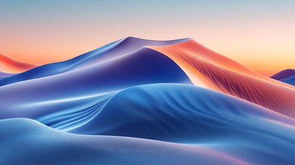 Minimal design with a soft gradient background in pastel hues blending seamlessly for a calming effect Stock Photo with copy space