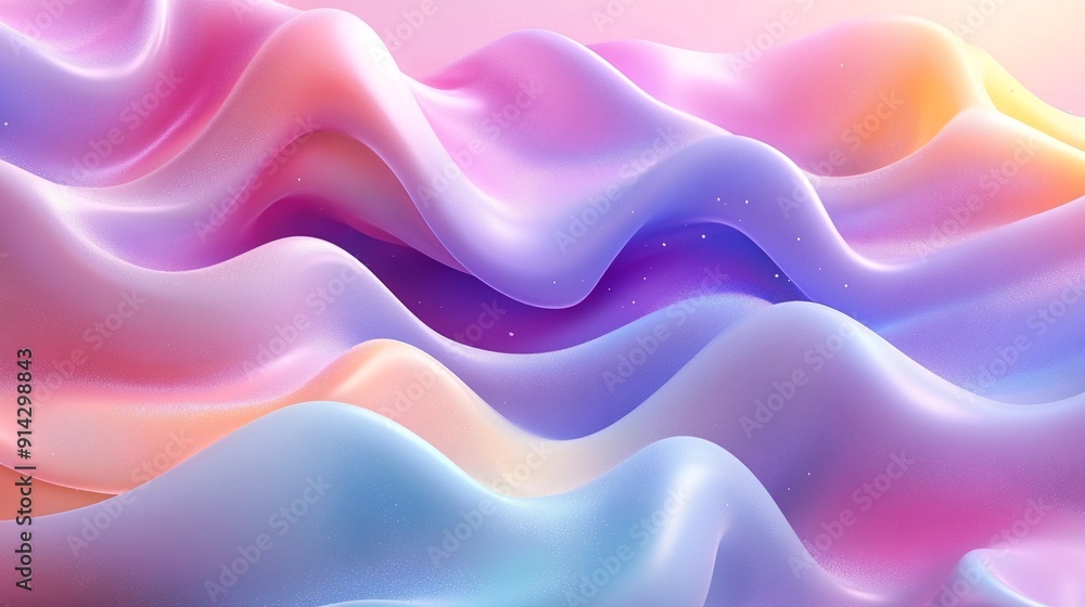 Aufkleber Smooth gradient background in pastel colors with a clean and minimalistic design creating a peaceful atmosphere Stock Photo with copy space