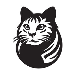 Cat  silhouette vector illustration design on white background 