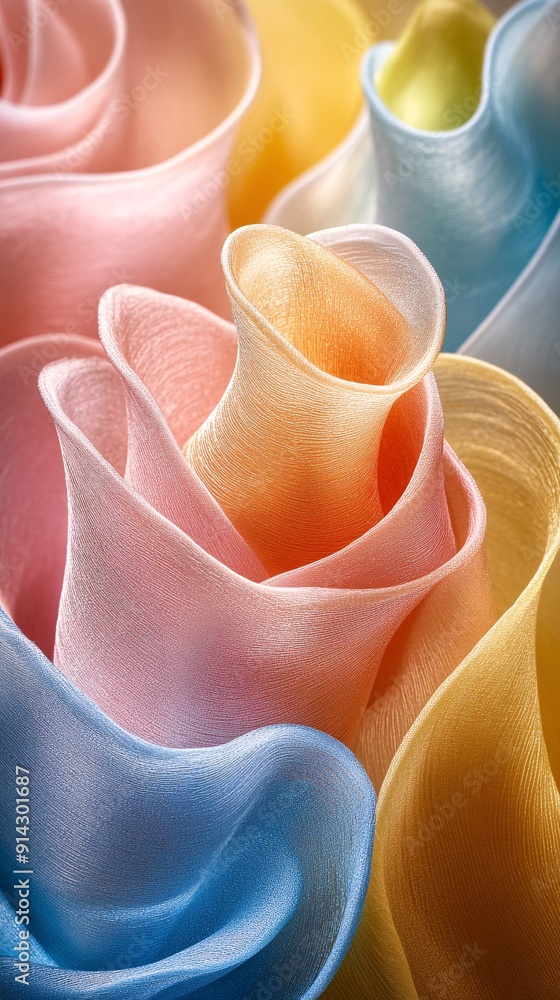 Aufkleber Soft gradient background with pastel colors and smooth transitions creating a simple and minimalistic design Stock Photo with copy space