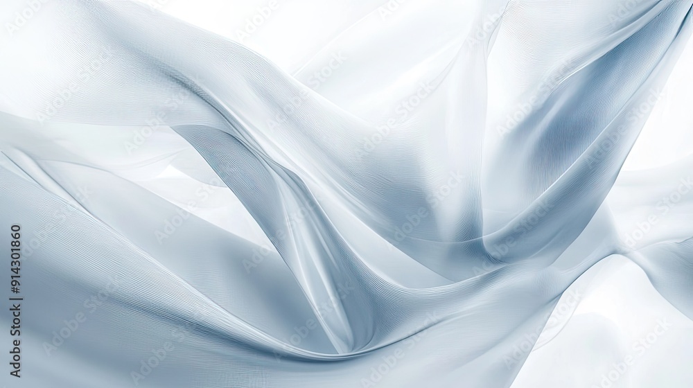 Poster abstract white background with flowing lines and gentle gradients, creating a modern look