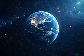 View from space of planet Earth, the nitrogen ozone layer
