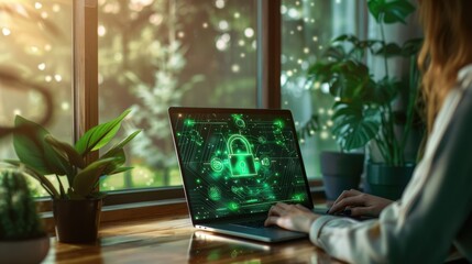 The cyber security lock screen