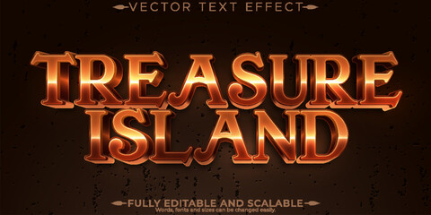 Pirate editable text effect, editable treasure and gold text style