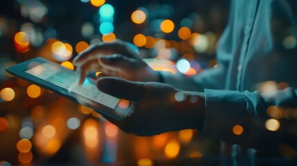 Engineer Analyzing Data on Tablet in Modern Factory Tech Savvy and Precise Industry Concept